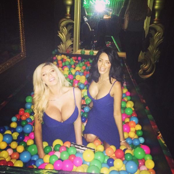 swelltits:  Imagine this as a pit full of breast implants, with two women fighting