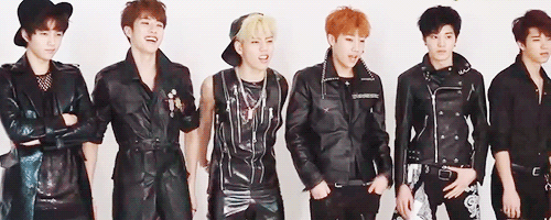 bemyibo:  Gyu being Gyu feat Dongwoo flexing his ceps, Sexy Yeol and .jpeg L, Jong