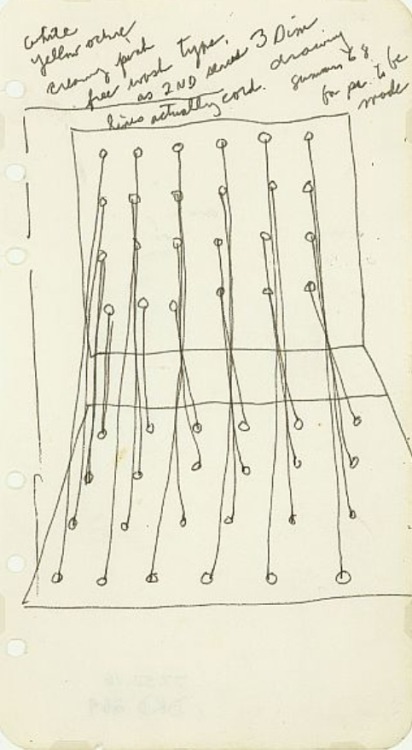Eva Hesse, Untitled drawing, 1967-68, graphite and ink