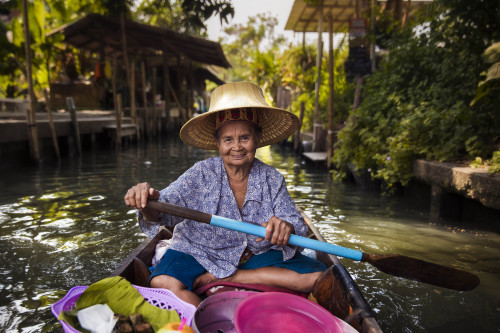 I took this photo in February. Payao has been selling food in this floating market, close to Bangkok