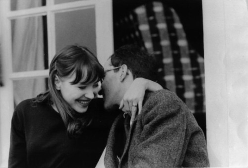 poeticamenteflor:Jean-Luc Godard and Anna Karina photographed by Giancarlo Botti at Jean-Claude Bria