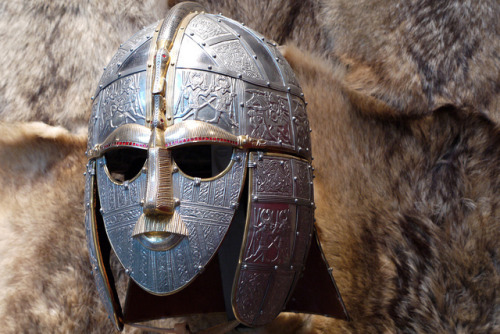 © Chris EcclesA reproduction of the famous Anglo-Saxon Sutton Hoo Helmet.England, 6th & 7th Cent