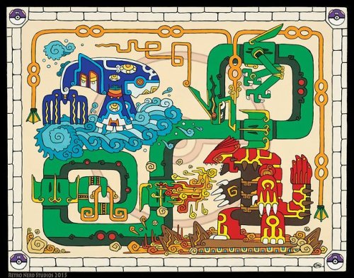 retrogamingblog - Nintendo in Mayan Art Style by Sita Navas