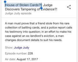 Sliferthewhydidigeta:  Guys Guys Today’s Judge Judy Is A Dude Who Stole An Ex-Friends