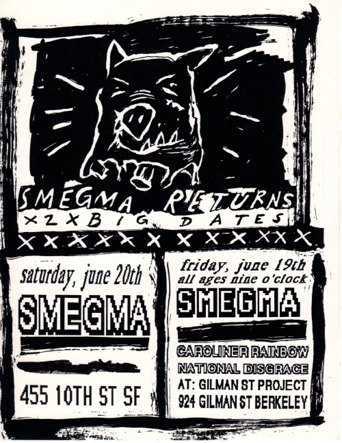 flyers, 8 1/2 x 11 in., san francisco, ca, circa 80s.