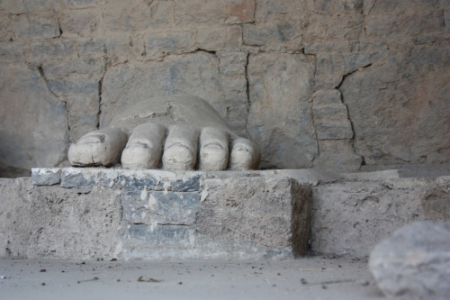 Dharmarajika, a large Buddhist stupa in Taxila, Pakistan. Taxila is an important archaeological site