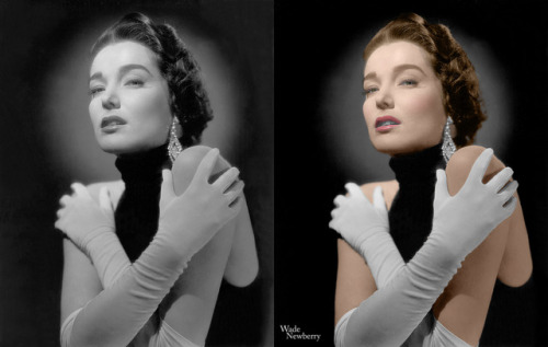 Julie Adams - colorized…. “before & after”