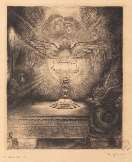 didanawisgi:The Holy Grail 1893, by Rogelio de EgusquizaAquatint and drypoint, Madrid, Museo Naciona