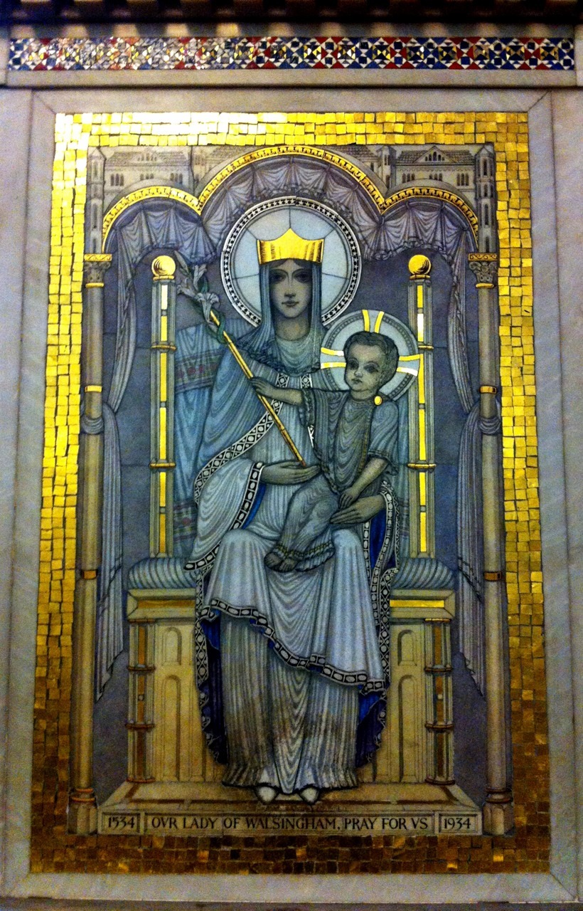 allaboutmary:
“A mosaic of Our Lady of Walsingham in Westminster cathedral, London.
”