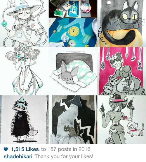 Seems like 2016 was a good year for Inktober. And cats xD onward to 2017! With more cats!