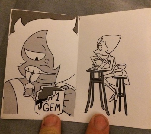 egomatter:as-warm-as-choco:The Steven Universe “Eatin’ Zine” by storyboard revisionist Amber Rogers,