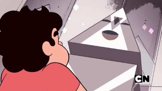 This is the pyramid gem, who I suspect of being White Diamond because of the size,