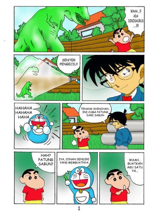 My OLD Work The Comic of Conan, Doraemaon, and Shinchan (in Indonesian language)