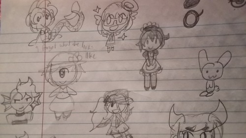 isoprene-daydreams:
“ some doodles from last semester’s notebook!!! [1/3]
”