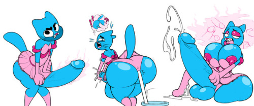 There’s a funny story about when Gumball had to wear his mom’s old dress to the class re