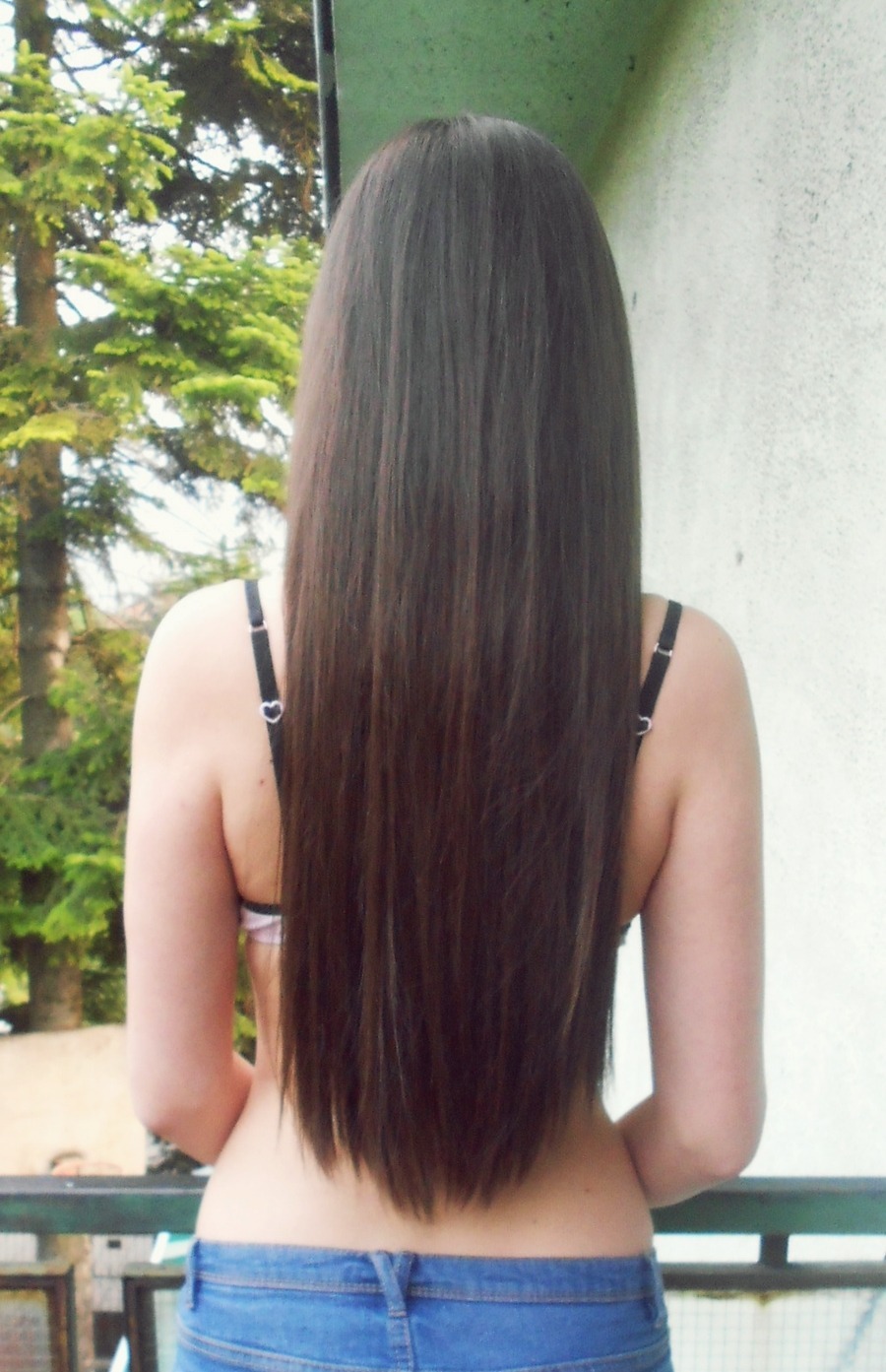 straight hair tumblr back view