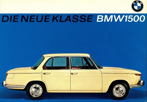 Trade catalog  BMW 1500, 1962-1964. Including the kidney-shaped grille, Germany. Via Hagley Museum