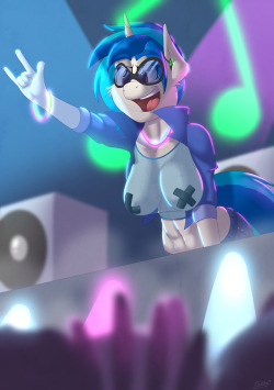 fleet-wing: Vinyl Scratch Edit of This Commission