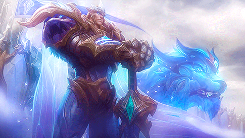 caelichu:    “So God-King Garen proclaims to all, so shall the law be.”  || “So God-King Darius thirsts for bloodshed, so shall war unfold.”   God-King Garen vs. God-King Darius 