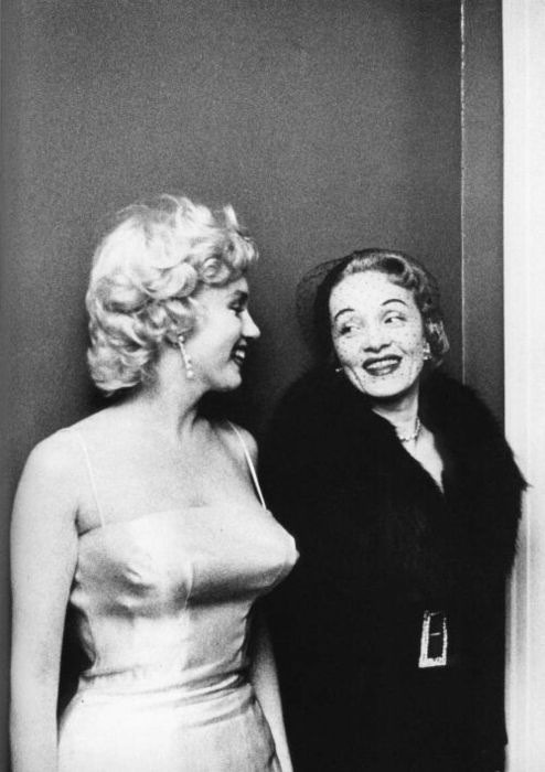 fuckyesoldhollywood:  I’m sure I’ve posted this before but…Marilyn and Marlene!