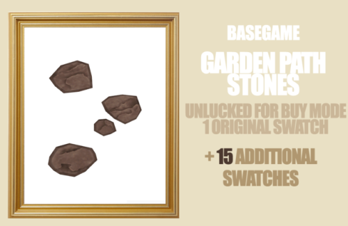 Basegame - Garden Path StonesUnlocked + More Swatches Please! INFOI found these cute path way rocks 