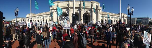 angelclark:  #StopWatchingUs Thousands Protest Against NSA Spying In DC (PHOTOS)