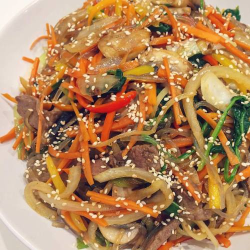 #japchae #korean #food #koreanfood #yummy #healthy #homemade #cooking #homecooking #dinner #vegetabl