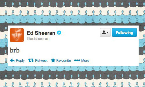 ammericanaexotica:  Ed Sheeran & twitter               