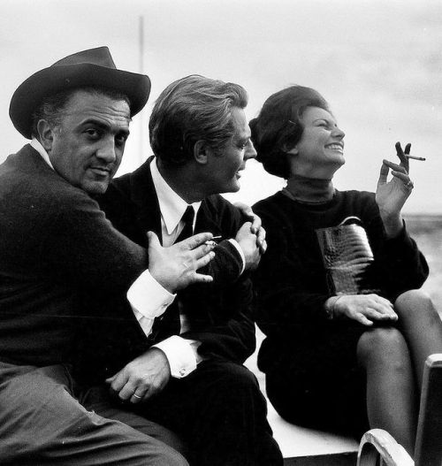 petersonreviews:Federico Fellini, Marcello Mastroianni, and Sophia Loren 