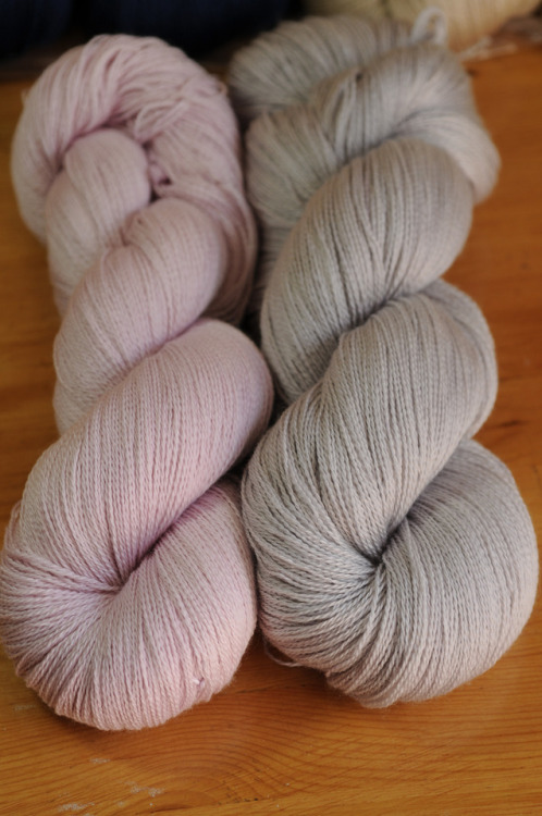 Sailors’ Delight and Fogbank are two new lovelies on Merino Silk Laceweight! Gorgeous on their own o