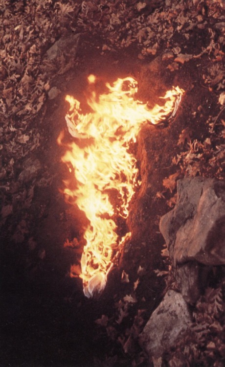 neshamama:bonfire (1910s) / mendieta silueta en fuego (1970s)