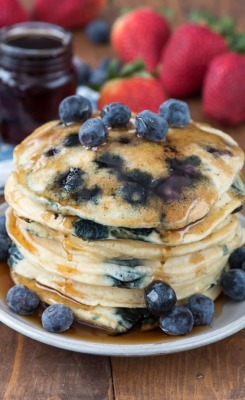 foodffs:  FLUFFY BLUEBERRY PANCAKESFollow for recipesIs this how you roll?