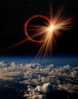 the-wolf-and-moon:  Total Eclipse Above Wyoming