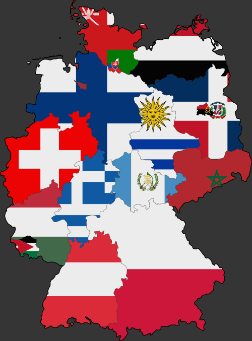 mapsontheweb:German states colored with the flag of a country with roughly the same GDP. More simi