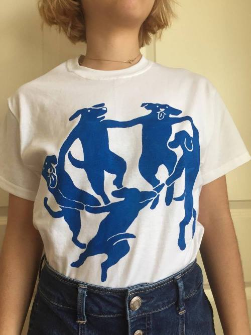 littlealienproducts:Matisse “La Danse” shirt with DOGS! 