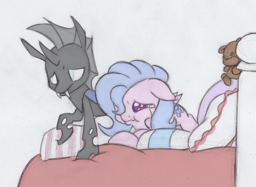 asksnugglepony:  He was so… *sniff* mean to me… (( We now return to your regularly scheduled programming, already in progress. Sorry about the wait, folks. Things were pretty busy around here for a while there. But things should be back to normal
