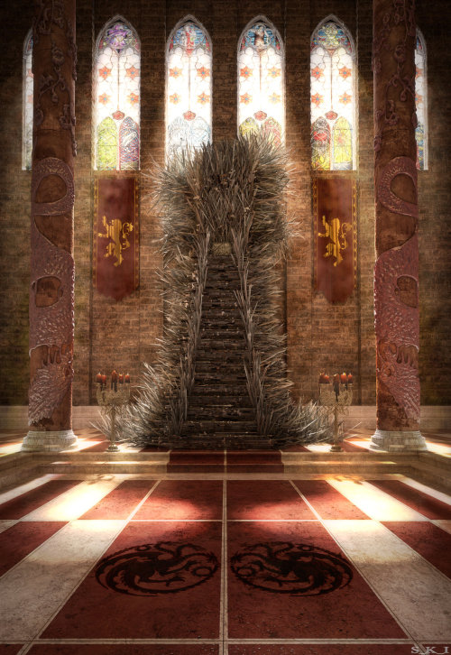 gameofthrones-fanart:Awesome Illustration of Aegon’s Throne by iamski@lareinadehades