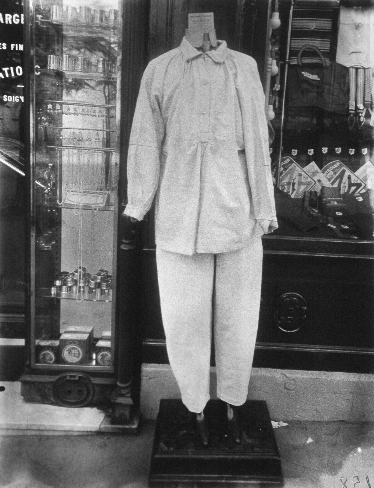 onlyoldphotography:  Eugène Atget: Avenue des Gobelins, 1927  In this headless mannequin,
