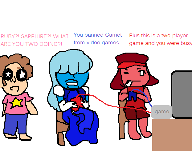 So I saw your thing about Garnet being obsessed with video games and couldn’t stop