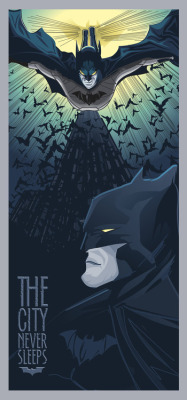 herochan:  The city never sleeps… Batman illustrated by Jan Folgmann 