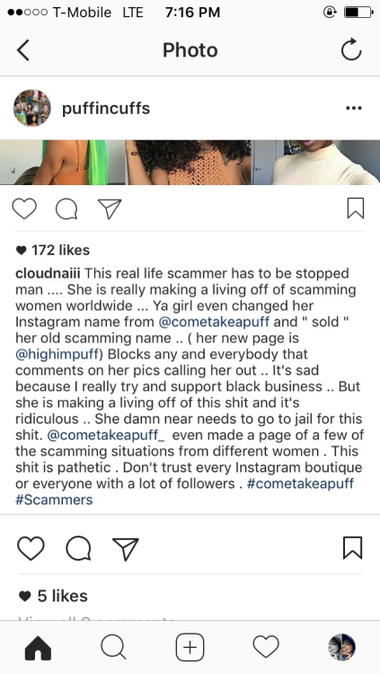 purplelittlemermaid:  fuckyeahchelci:  prettyboyshyflizzy:  dynastylnoire: purplelittlemermaid:   IM NOT GONNA LET THIS GO!!! @cometakeapuff is a SCAMMER!!! she is a thief and she is a liar. Do not invest your money into anything she is involved in, you