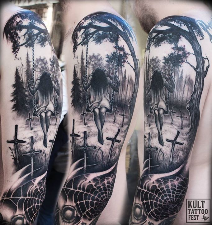 1337tattoos:  Piotr Bemben Kult Tattoo Fest, Kraków, Polandsubmitted by http://introwersja.tumblr.com