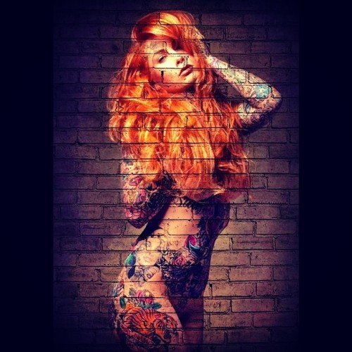 Porn Pics #graffiti #ginger #tatted #pretty #red