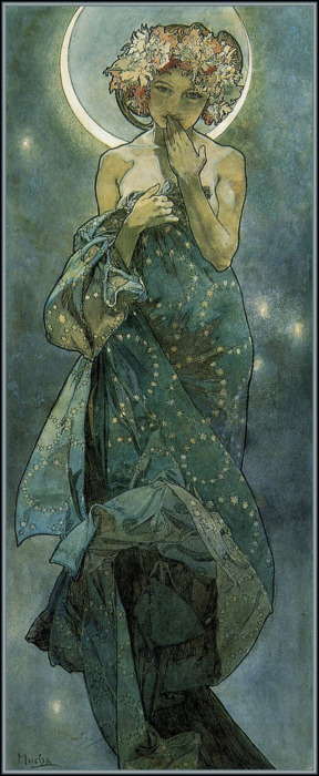 indypendent-thinking:  Alphonse Mucha - “Moonlight” 