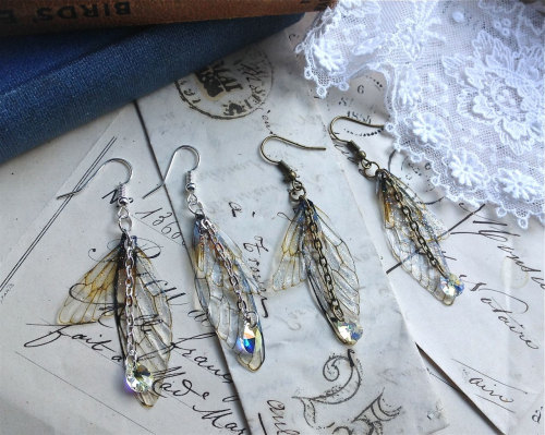   Faerie wing jewelry by Under the Ivy.