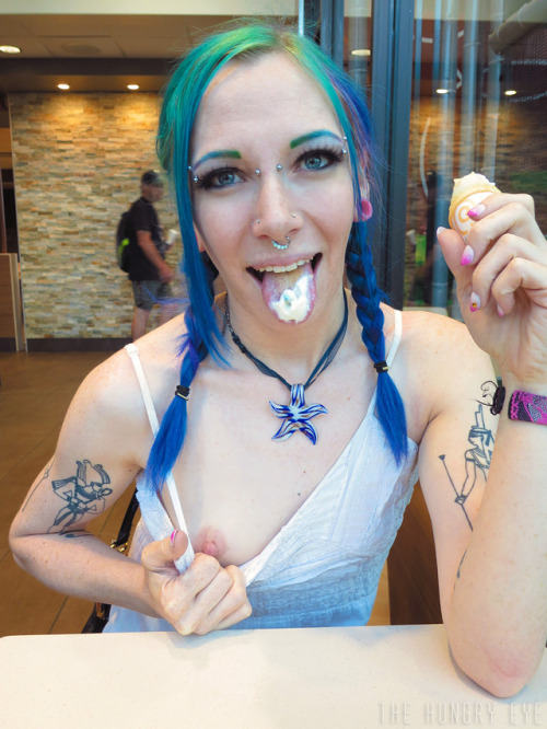 hungryeyephoto: Stopped by McDonalds for a cone and some nipple.#princessbabiecakes