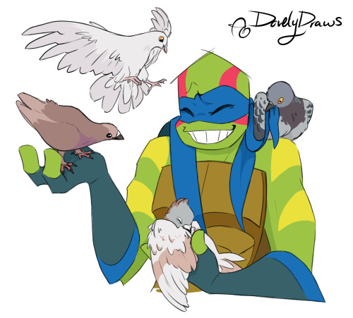 dovelydraws:I’ve just decided Leo likes pigeons. My city now.