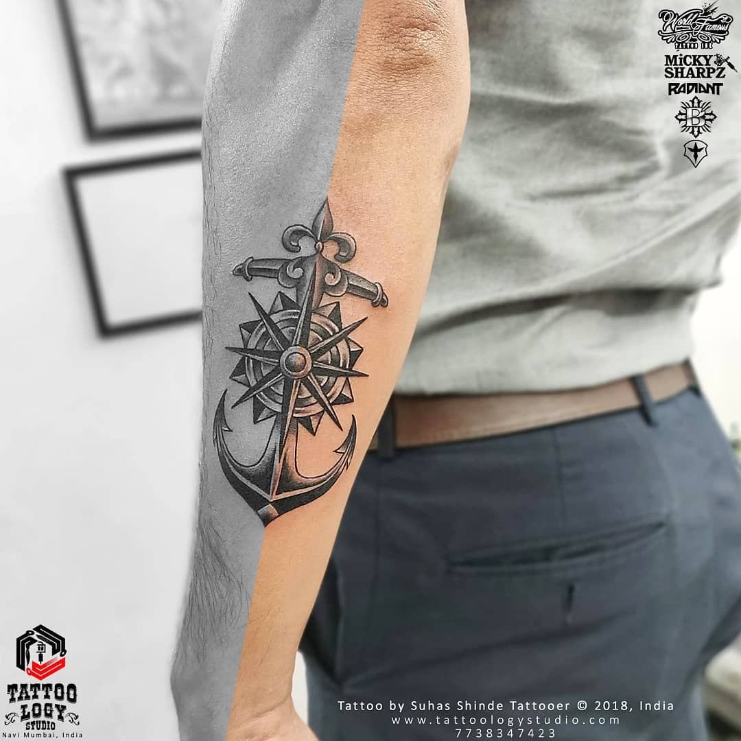Top 89+ about merchant navy tattoo super cool .vn