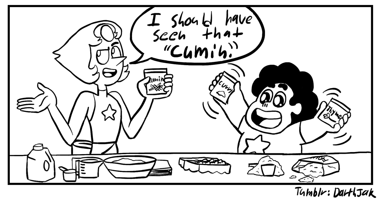 oqal:  darthjak:  Pearl and Steven try a new recipe!   this is so pure and adorable