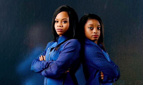 beydulgz:  jordynslefteyebrow:Gabby Douglas and Simone Biles at the Team USA Photoshoot